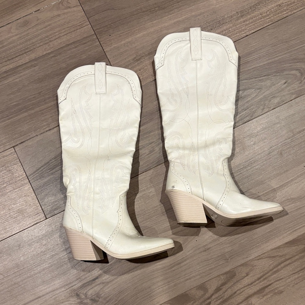 Women's White Western Boots